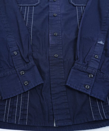 "MARC ECKŌ" pin tuck Stitched shirt / size L