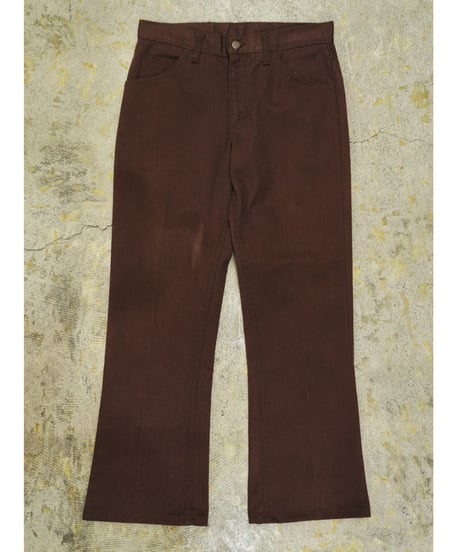 70-80s 『Lee』 茶色 ブーツカット コットンパンツ / size W30程度