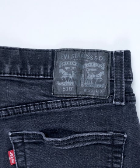 『Levi’s 510』Skinny Crushed Black Jeans