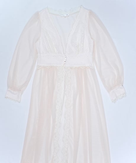 Lace-Trimmed Sheer Nightdress