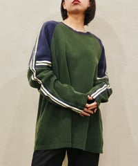 Side line Switching Long sleeve T-shirt