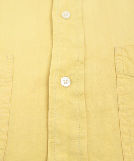 00s "Banana Republic" 100% Irish Linen Band Collar Shirt