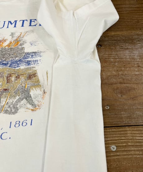 90s Hanes "FORT SUMTER" プリントTシャツ / size L