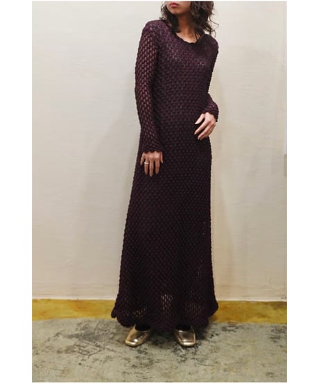 Grape-like Knit Lace Dress