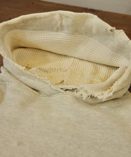 50s White x Gray Two-Tone Solid Double-Face Sweatshirt / size M程度