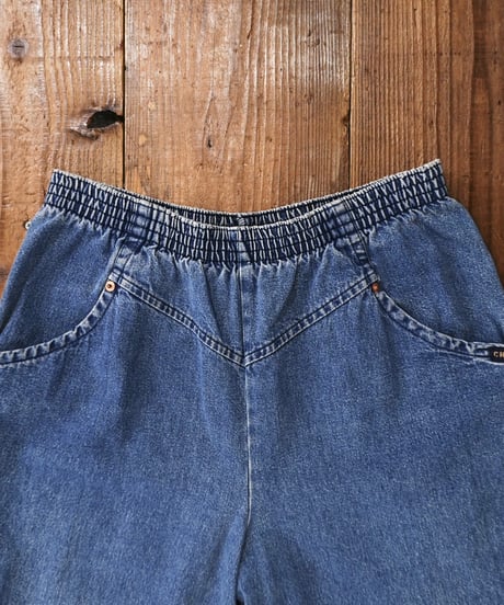 80s-90s Denim Tapered Easy Pants