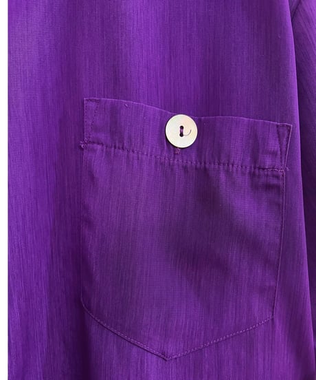 80's Shell Button Purple Shirt