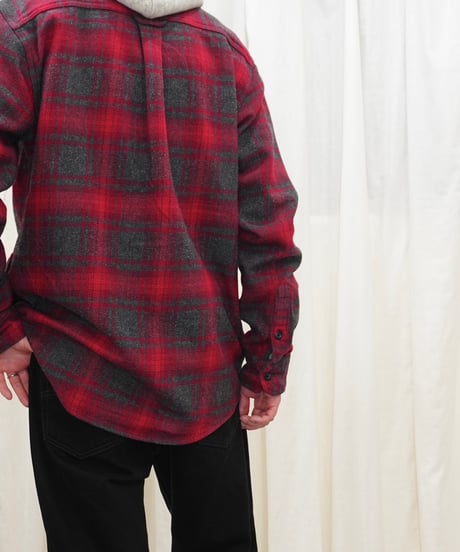 00s “ORVIS” Red Shadow Check Flannel shirt with pockets / size S