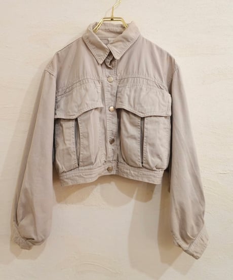 Cropped Volume Sleeve Jacket