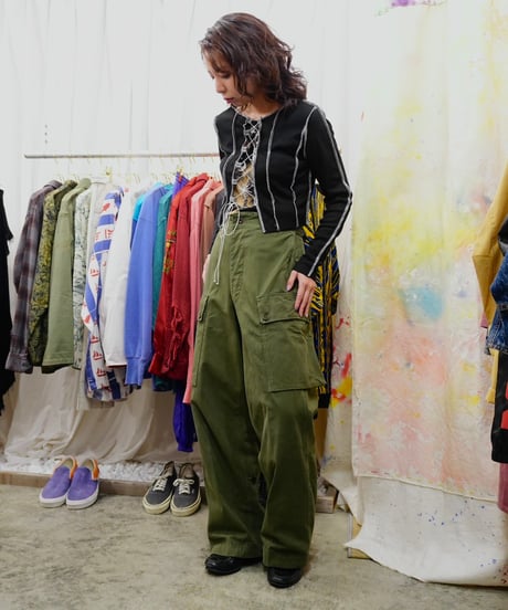 50s オランダ軍 ダブルフェイス カーゴパンツ / size W32 L31 程度