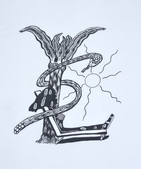 SAINT LAURENT "Serpent Tree of Life" Graphic T-Shirt / size L