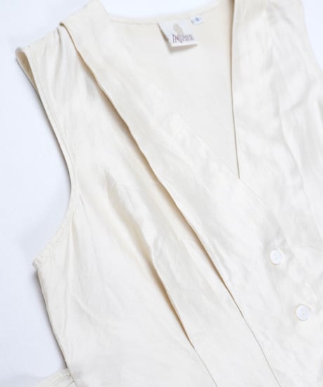 Cross-Wrap Silk Peplum Vest