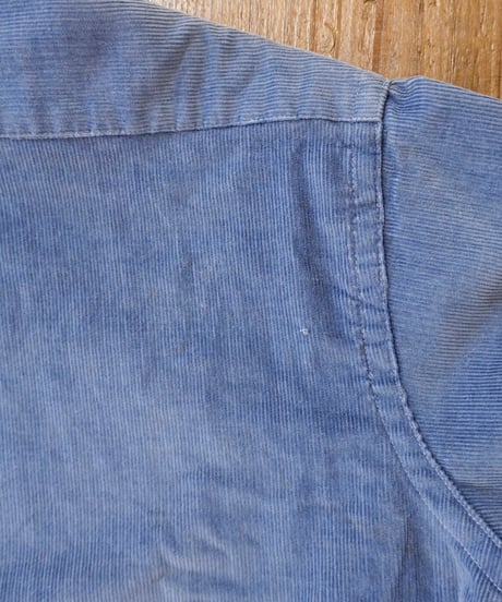 80s 『L.L.Bean』 ブルー ボタンダウン コーデュロイシャツ
