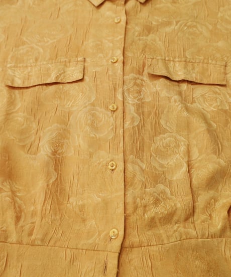 80s-90s 『YESSICA』Jacquard Peplum Dolman Shirt