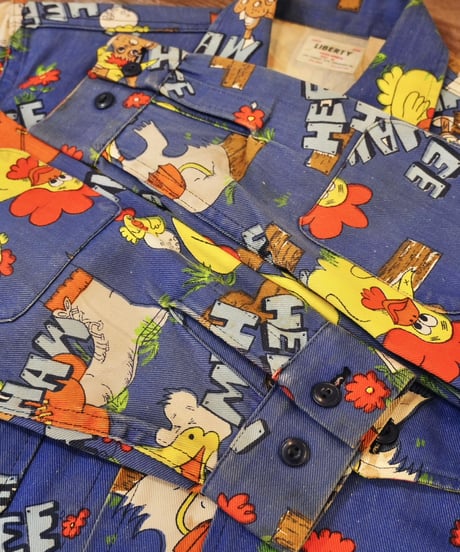 70s 『LIBERTY』 “HEE HAW” 総柄 ワークジャケット / size M