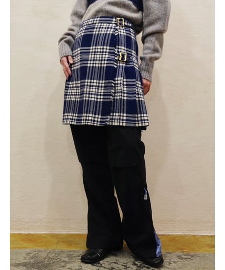 Wool Wrap Short Skirt