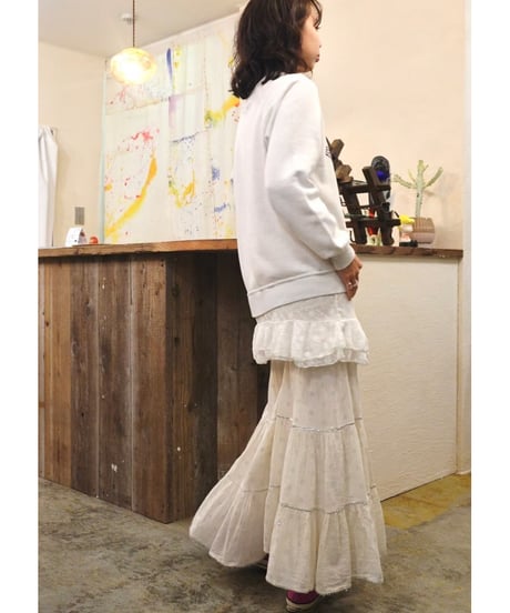 Silver Dot Tiered Flare Pants