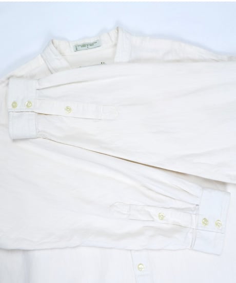 "ORVIS" Cotton Linen Banded Collar Shirt
