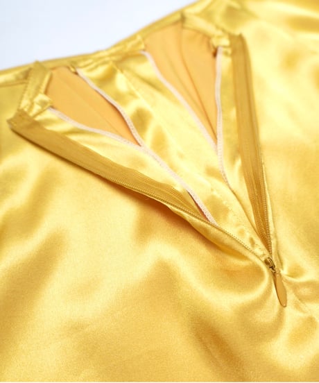 Mustard Gold Satin Wide Pants