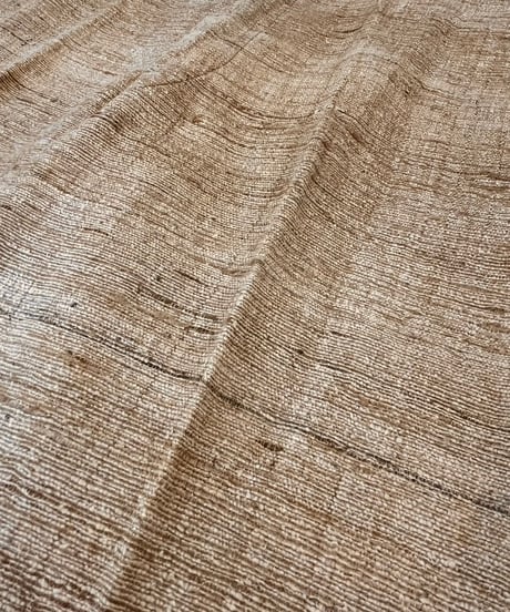 Thick linen wide silhouette slacks
