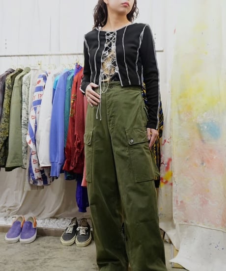 Center Lace-up top