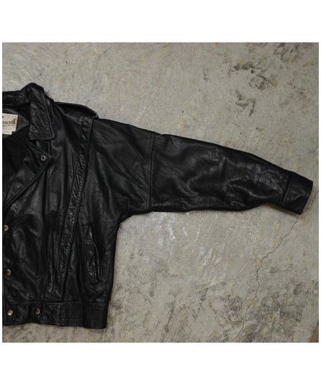 80-90s Big Silhouette Leather Rider's Jacket