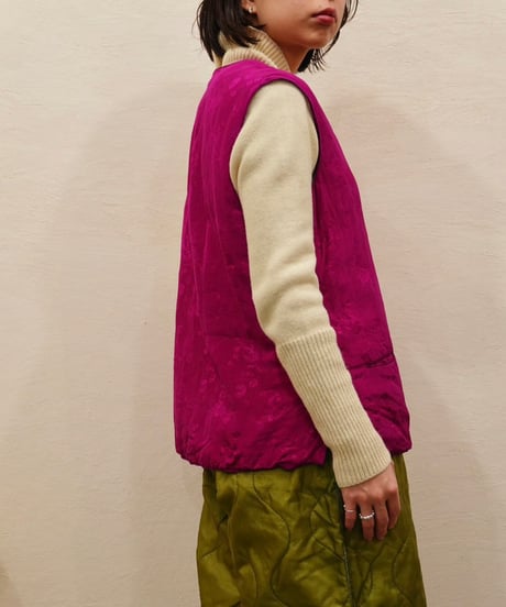 Chine Silk Padding Vest