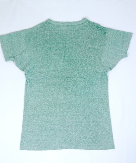 70s "Champion" Heather Green College print T-shirt / size L