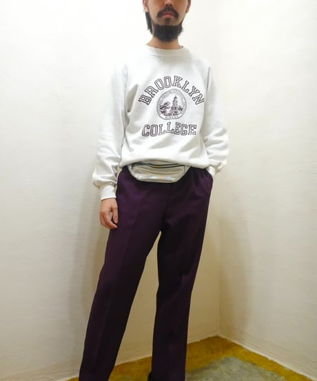 60s Unknown "BROOKLYN COLLEGE" プリントスウェット