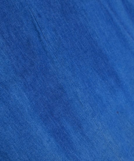 90s Button-Front Denim Pleated Skirt