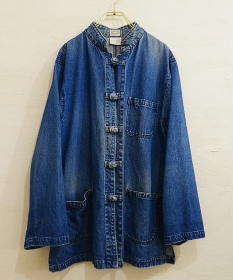 90s 『Hasting＆Smith』  Denim Chinese style coveralls