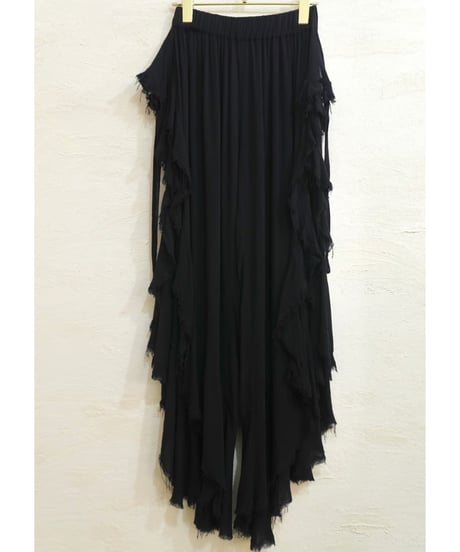 Deep Slit Ruffle Pants