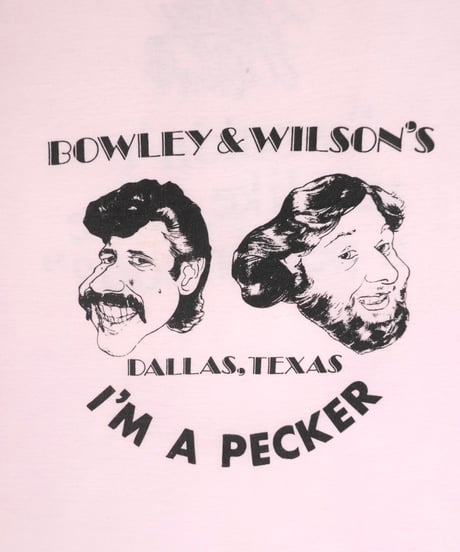 80s "Bowley & Wilson" Dallas Texas Comedy Duo Pink T-Shirt