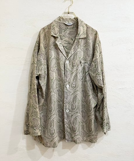 60s『ARROW』Paisley pattern pajama shirt