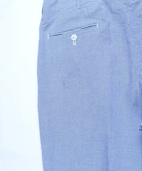 Seersucker pincheck two-pleat slacks