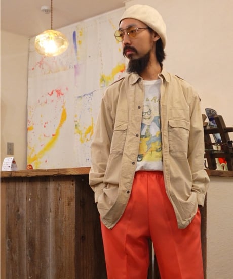 "UNKNOWN" Beige Odd shaped shirt