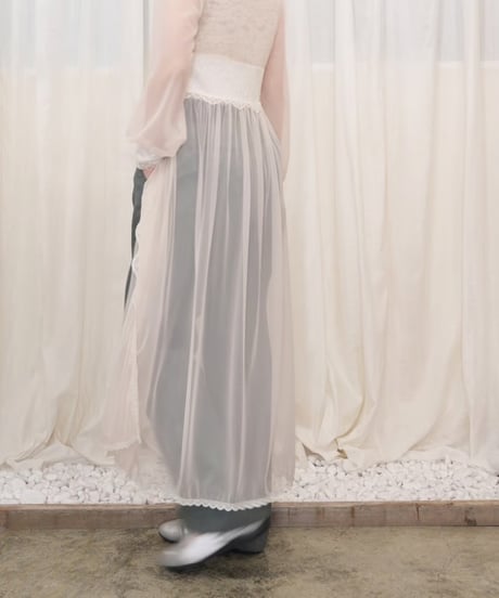 Lace-Trimmed Sheer Nightdress
