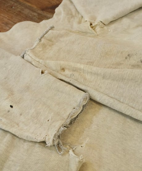 50s White x Gray Two-Tone Solid Double-Face Sweatshirt / size M程度
