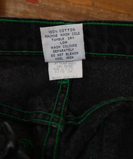 90s 『Cross Colours』 Black denim pants