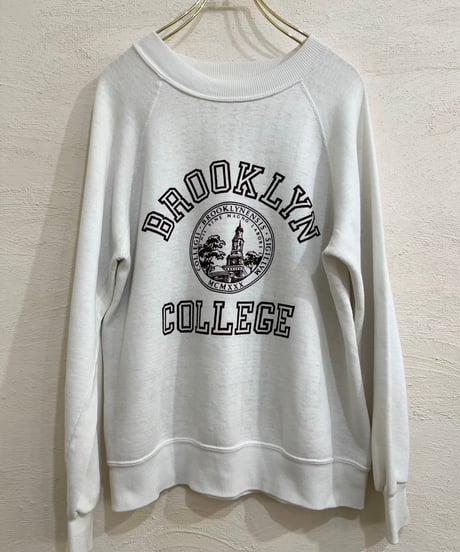 60s Unknown "BROOKLYN COLLEGE" プリントスウェット