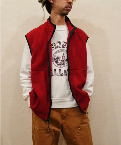 90~00s 『TRADER BAY』 Red Fleece vest