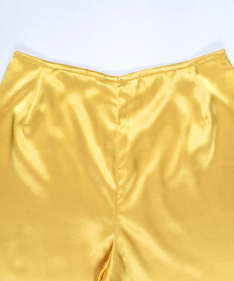 Mustard Gold Satin Wide Pants