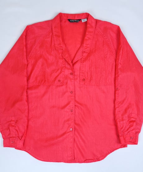 90s "Ashleigh Morgan" Jacket style sheer shirt