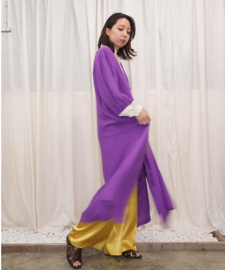 Mustard Gold Satin Wide Pants