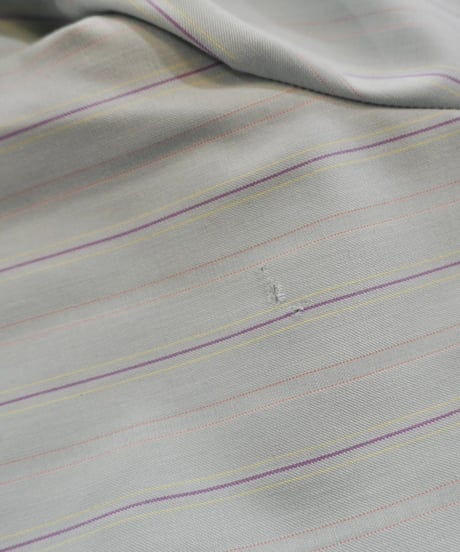 Light blue × Purple Striped Two-pleat Wide slacks
