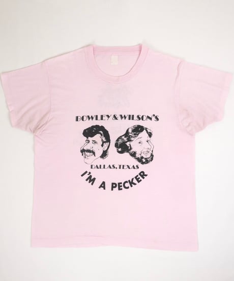 80s "Bowley & Wilson" Dallas Texas Comedy Duo Pink T-Shirt