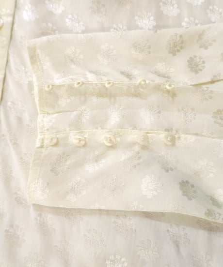 Ruffle Collar Jacquard Shirt