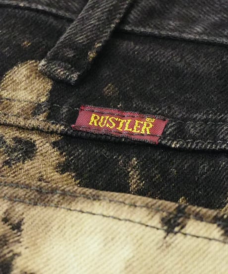 『RUSTLER』 ブラック ブリーチジーンズ / size W34 L30