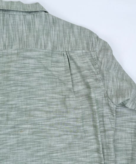 60s "Pilgrim" Cotton 『Kasuri』Weave Open collar Shirt / size 15-15½