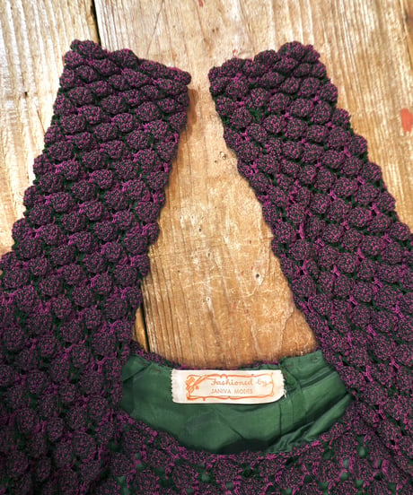 Grape-like Knit Lace Dress